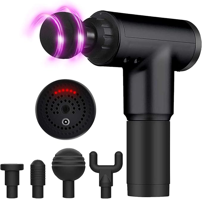 AHCS 6 Speeds Massage Gun, Cordless Handheld Deep Tissue Muscle Massager, Chargeable Percussion Device Super Quiet