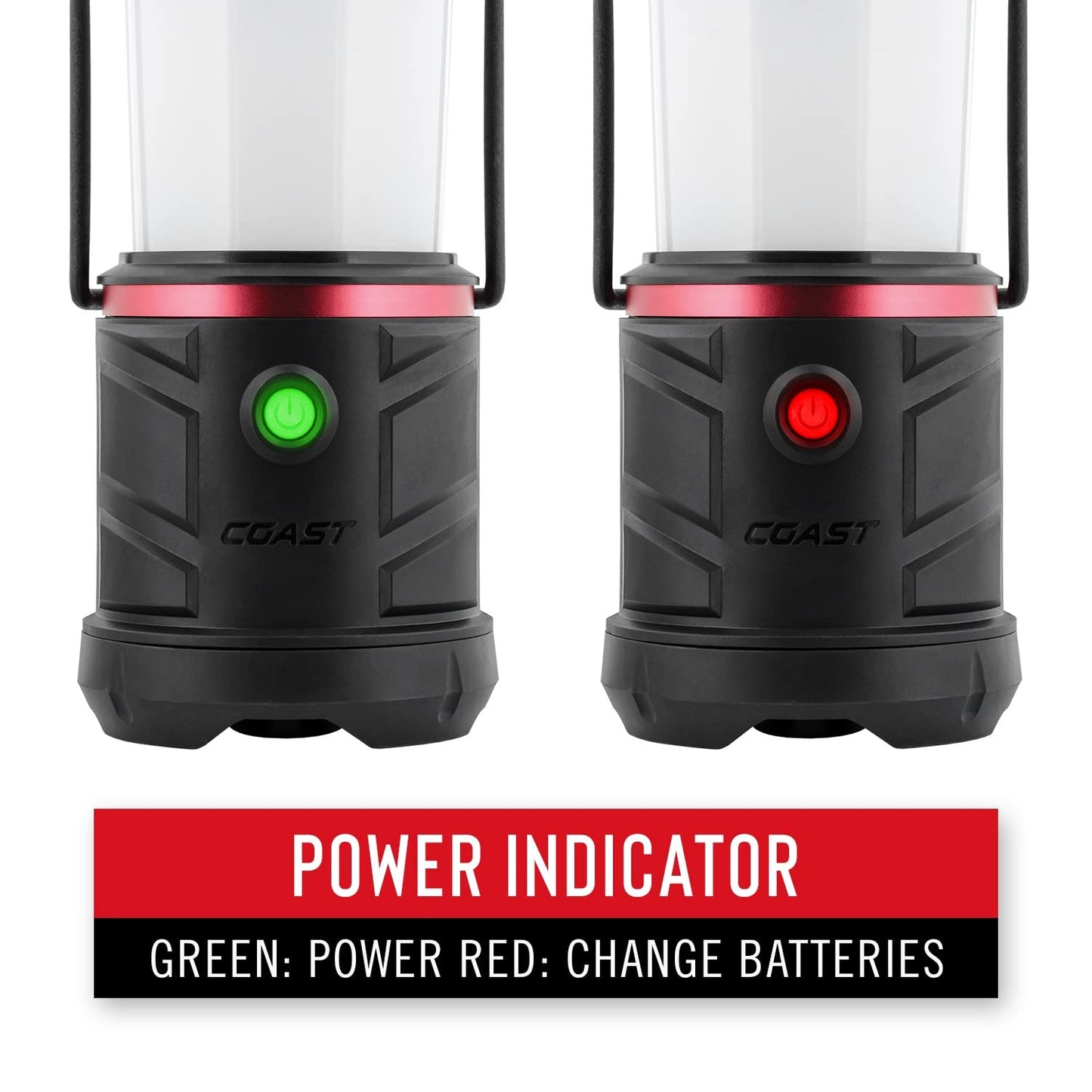 Coast Eal22 Dual Color Led Emergency Light - 1250 Lumen, Storm Proof, Durable, Black, Compatible With D Batteries Or Zx1010 Battery