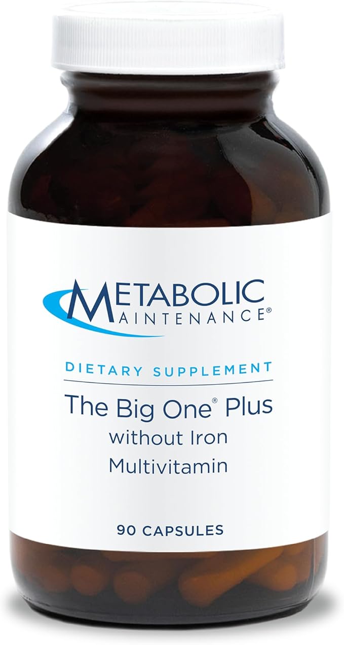 Metabolic Maintenance The Big One Plus Vitamin D 2000 IU - Once Daily Iron-Free Multivitamin Mineral - Folate, B Vitamins, Biotin + Antioxidants, Immune Support Nutrients Vitamin A + C (90 Capsules)