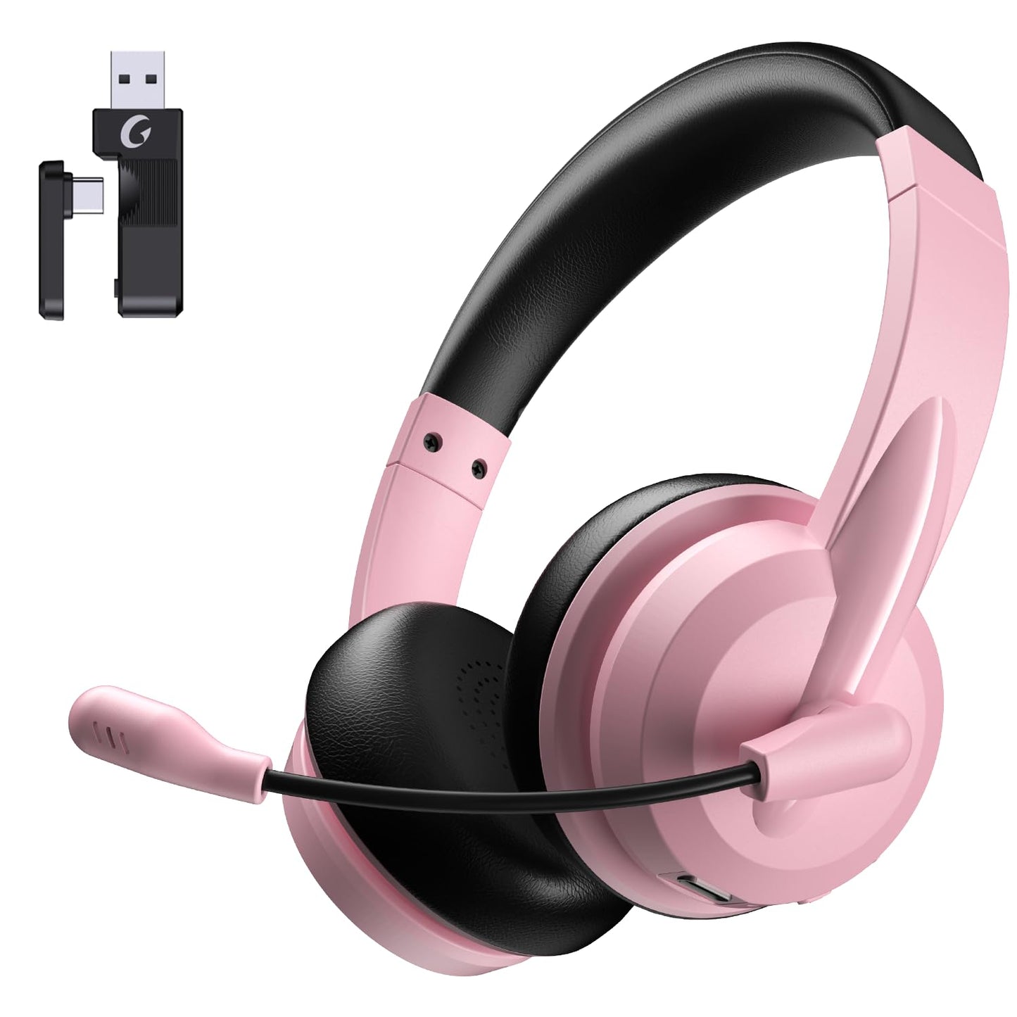 Wireless Headset With Mic For Work With Ai Noise Cancelling Mic For Clear Calls, Bluetooth V5.3 Headphones With Microphone To Us
