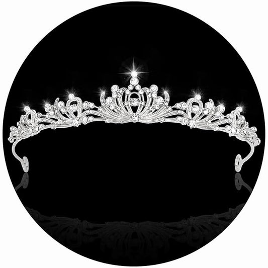 CURASA Silver Crown, Wedding Headpiece for Birde Tiaras and Crowns for Women Princess Little Girls Birthday Crystal Crown ...