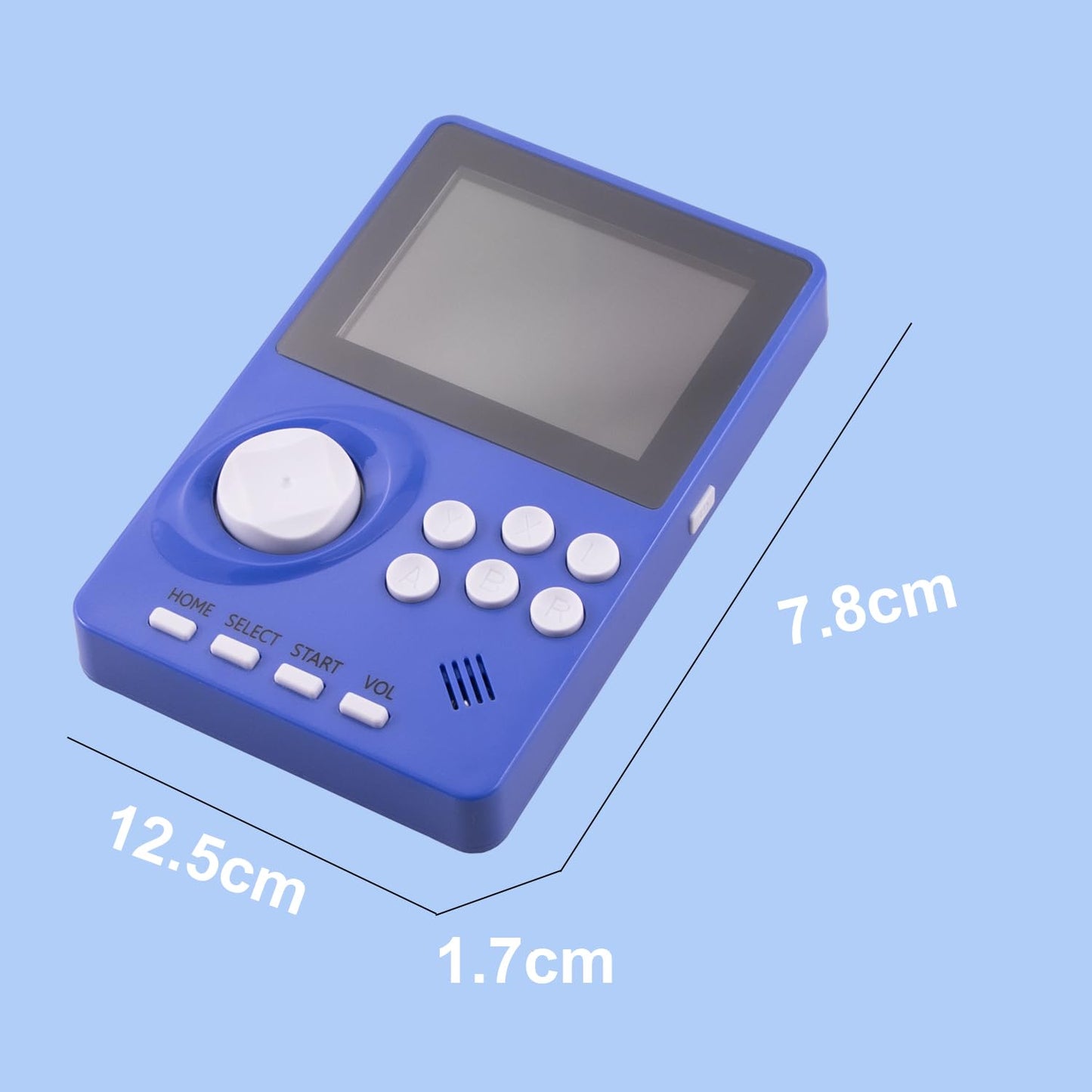 16 Bit Handheld Video Game Console for Kids Adults，2.8-inch Super Wide Lcb Preloaded 100 HD Handheld Game Console Seniors Electronic Game Player Birthday Present Xmas (Dark Blue)
