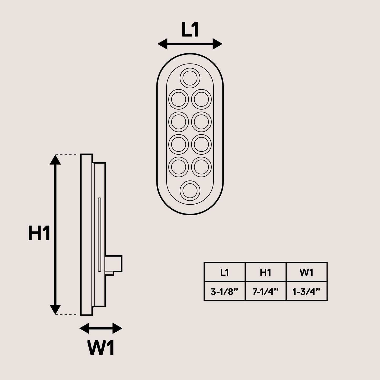 ONLINE LED STORE 2pc Amber Oval LED Trailer Tail Light Kit - IP67 Waterproof, Park & Turn Signal, Grommet & Plug Included