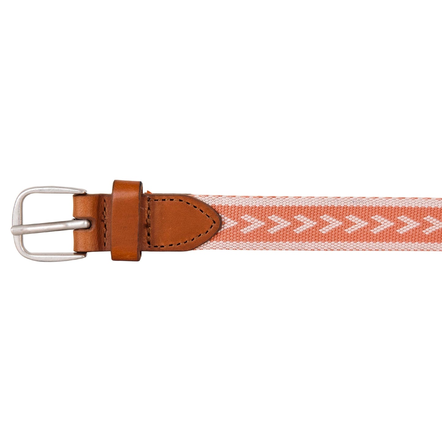 Eddie Bauer Women's Cascade Grommet Webbing Belt with Metal Buckle - Coral - Small