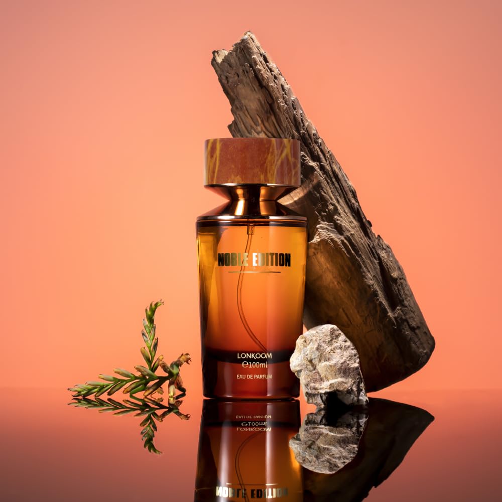Lonkoom Noble Classic Amber Musk Perfume for Men Women, 3.4 Fl Oz Unisex Eau de Parfum Spray Long-Lasting Fragrance, Floral Notes of Bergamot Cassis Rosewood Cyclamen Cedarwood Sandalwood