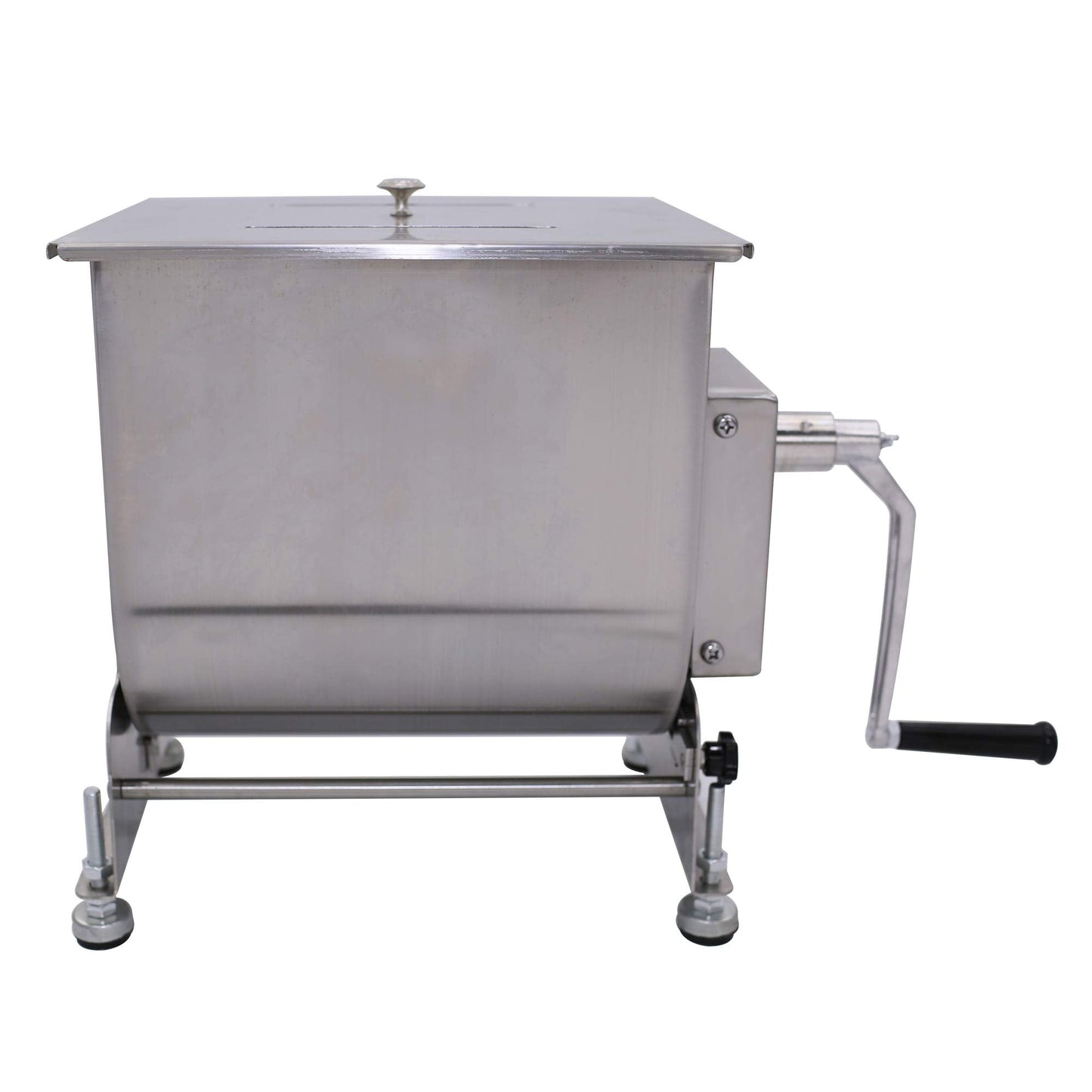 Commercial Stainless Steel 16.5-Pound/10-Liter Capacity Tilt Tank Manual Meat Mixers,(Mixing Maximum 16.5-Pound for Meat),Sausage Mixer Machine Meat Processing Equipment