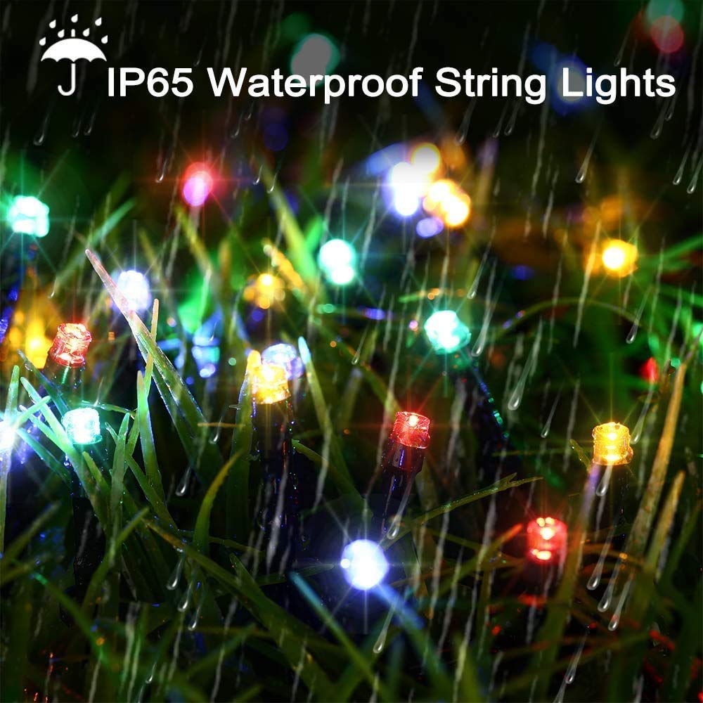 Joomer Solar String Lights, 156FT 400LED, 8 Lighting Modes, Waterproof, Outdoor Fairy Lights, Multicolor