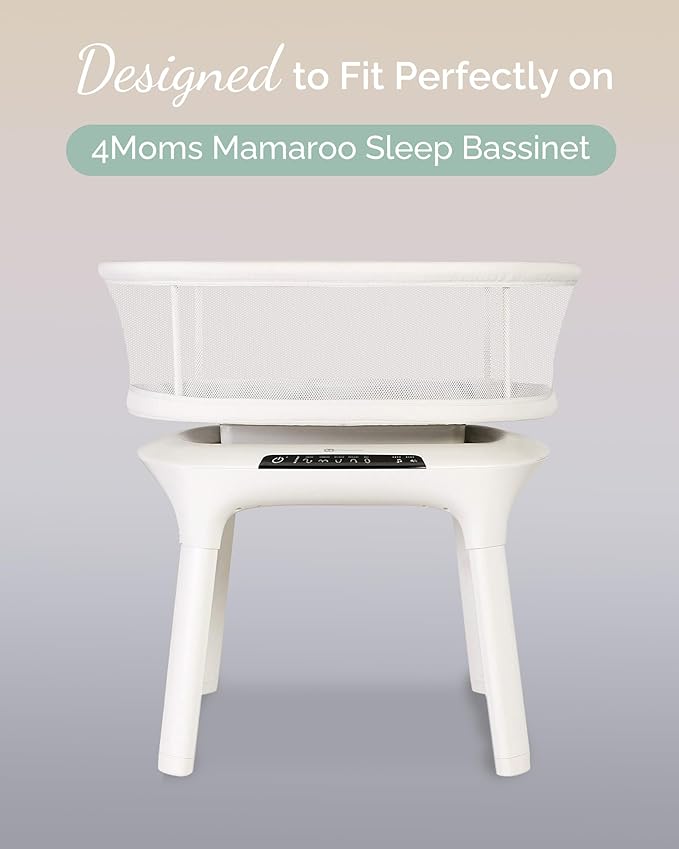 Bassinet Fitted Sheets for 4moms Mamaroo Sleep Bassinet - Fits 18 x 30 Inch Oval Bassinet Mattress - Buttery Soft, Premium Stretchy Jersey Knit Sheets - Pale Pink + Lavendar + Cloud, 3 Pack