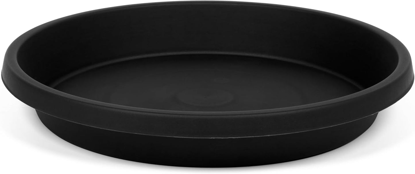 4 Pack Plant Saucer 14 Inch, Heavy Sturdy Plastic Plant Trays for Pots, Plant Water Catcher Tray for Plants, Flower Pot Saucers, Plant Saucers for Indoors Outdoor