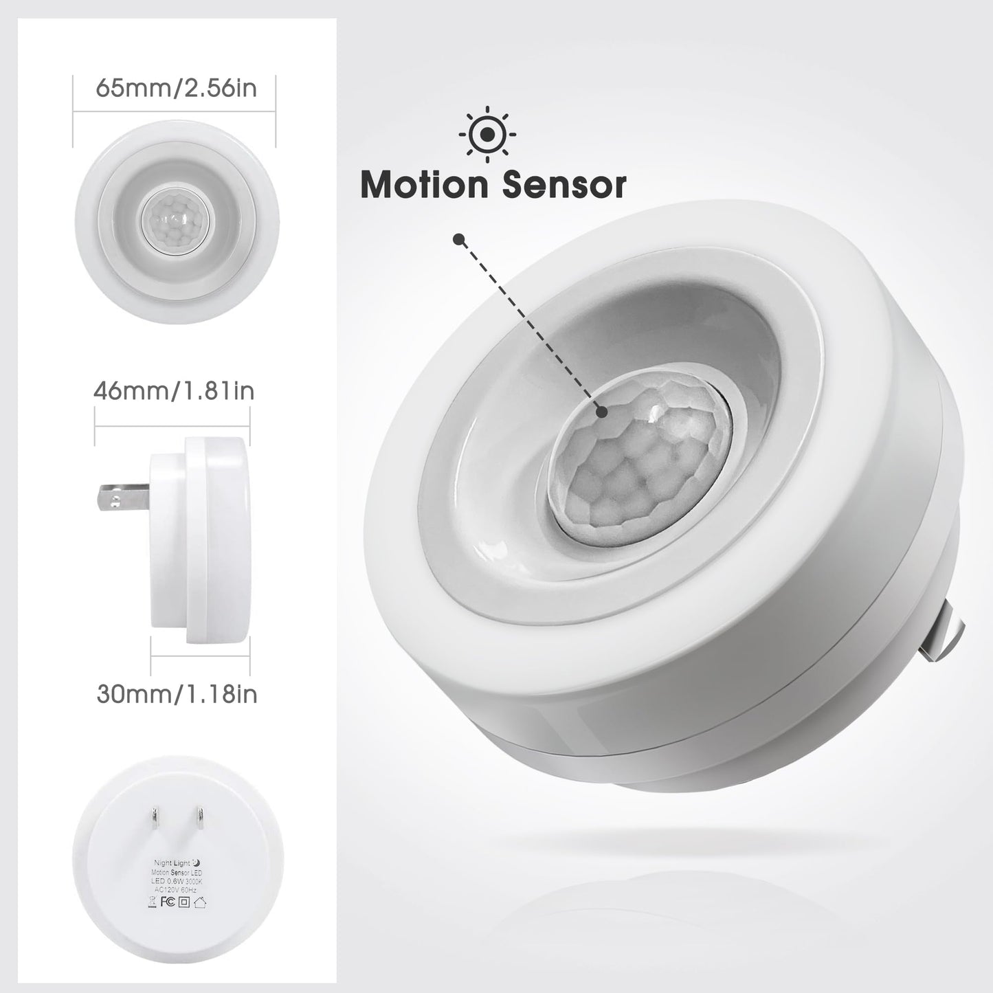 Briignite Motion Sensor Night Light Orange  [2 Pack] Night Lights Plug Into Wall  Auto On/Off Motion Activation Nightlight  Energy-Saving 0.6W Led Amber Night Light  Ideal For Kids  Bedroom  Bathroom