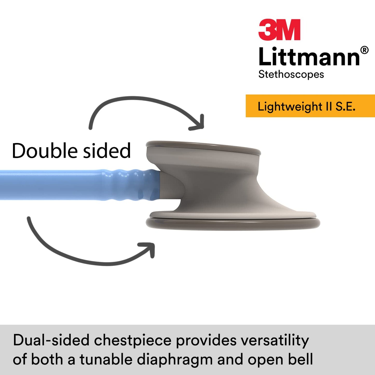 3M Littmann Lightweight II S.E. Stethoscope 2454, 28" Ceil Blue Tube