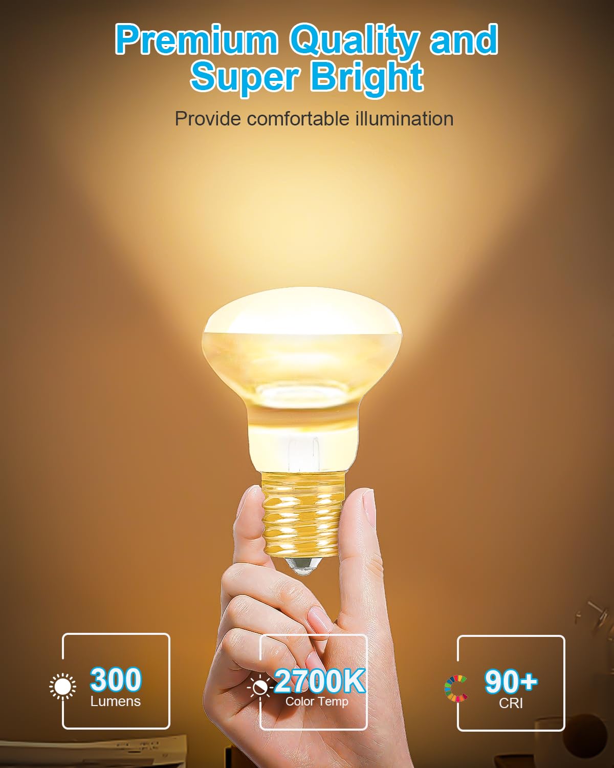 SerBion Lava Lamp Bulb, R39 E17 Reflector Type Bulb for Lava and Glitter Lamps, High-Output Heat 120V 30W Replacement Bulb with Dimmable, 2700K Warm White, 6000+Hours Long-Lasting Pack of 6