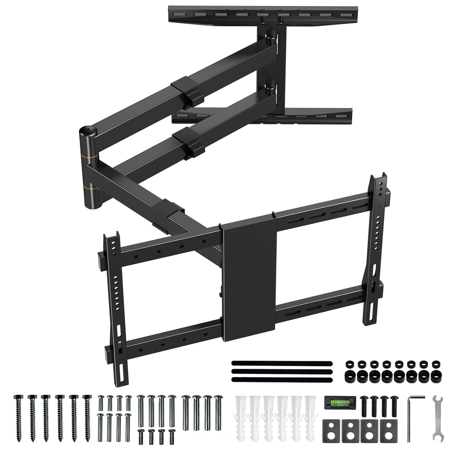 47” Extra Long Arm TV Wall Mount for 37-80 Inch TV, Full Motion Corner TV Mount with Extension Articulating Arm Swivel and Tilt, Max VESA 600x400mm, Fits 16" 18" Studs Up to 99 lbs