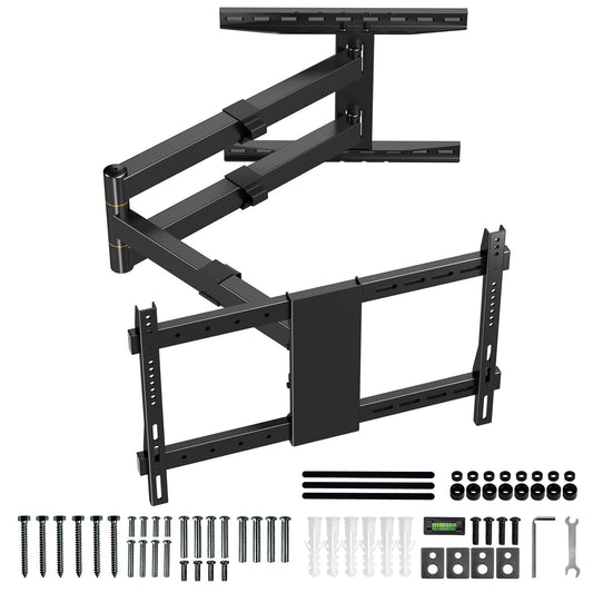 47” Extra Long Arm TV Wall Mount for 37-80 Inch TV, Full Motion Corner TV Mount with Extension Articulating Arm Swivel and Tilt, Max VESA 600x400mm, Fits 16" 18" Studs Up to 99 lbs