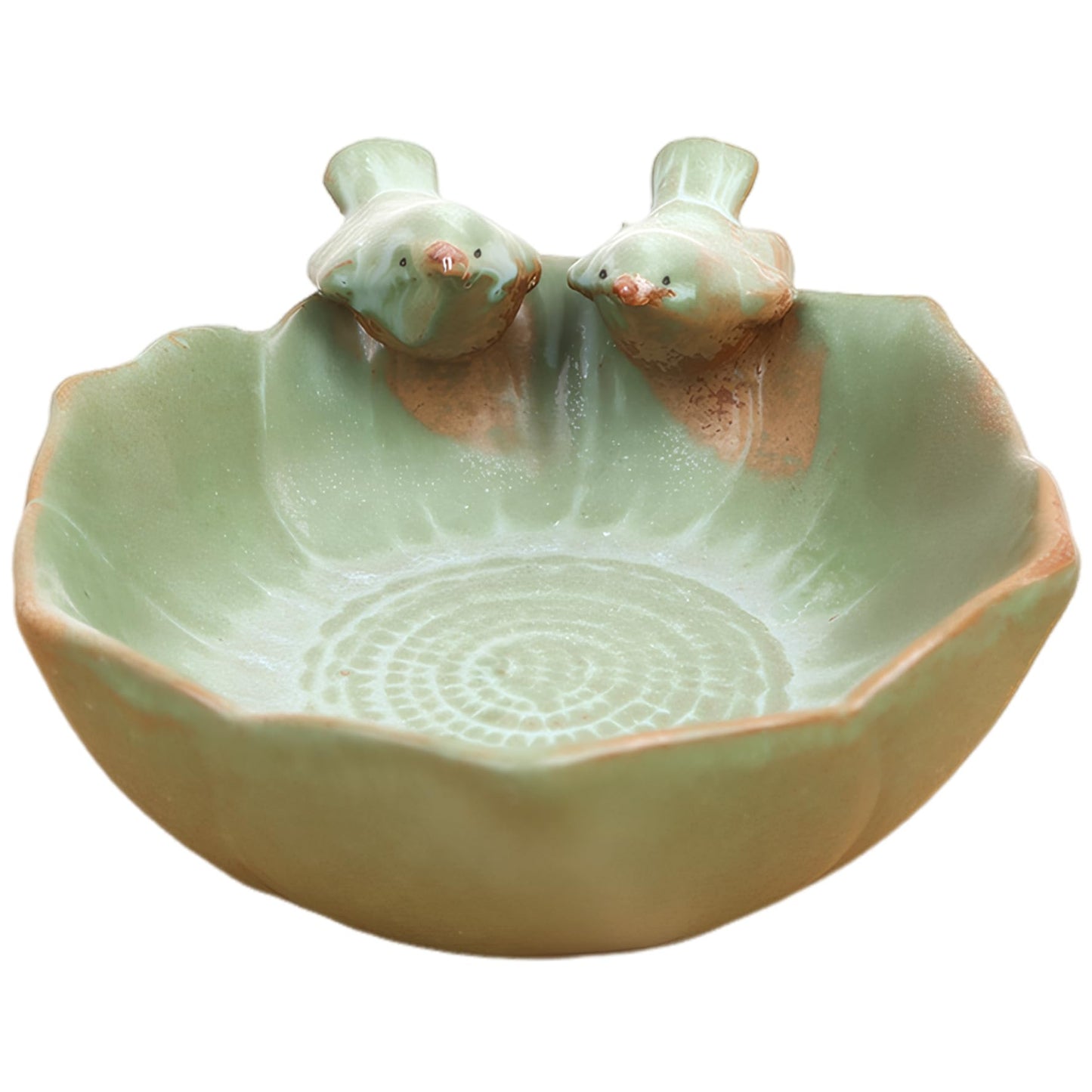 HDBHSBE Suculentas Pot with 2 Adorable Birds Planter DIY Flower Planting Garden Pots Ceramic Round Hollow Planter for Home Indoor Outdoor Garden Decor Pots