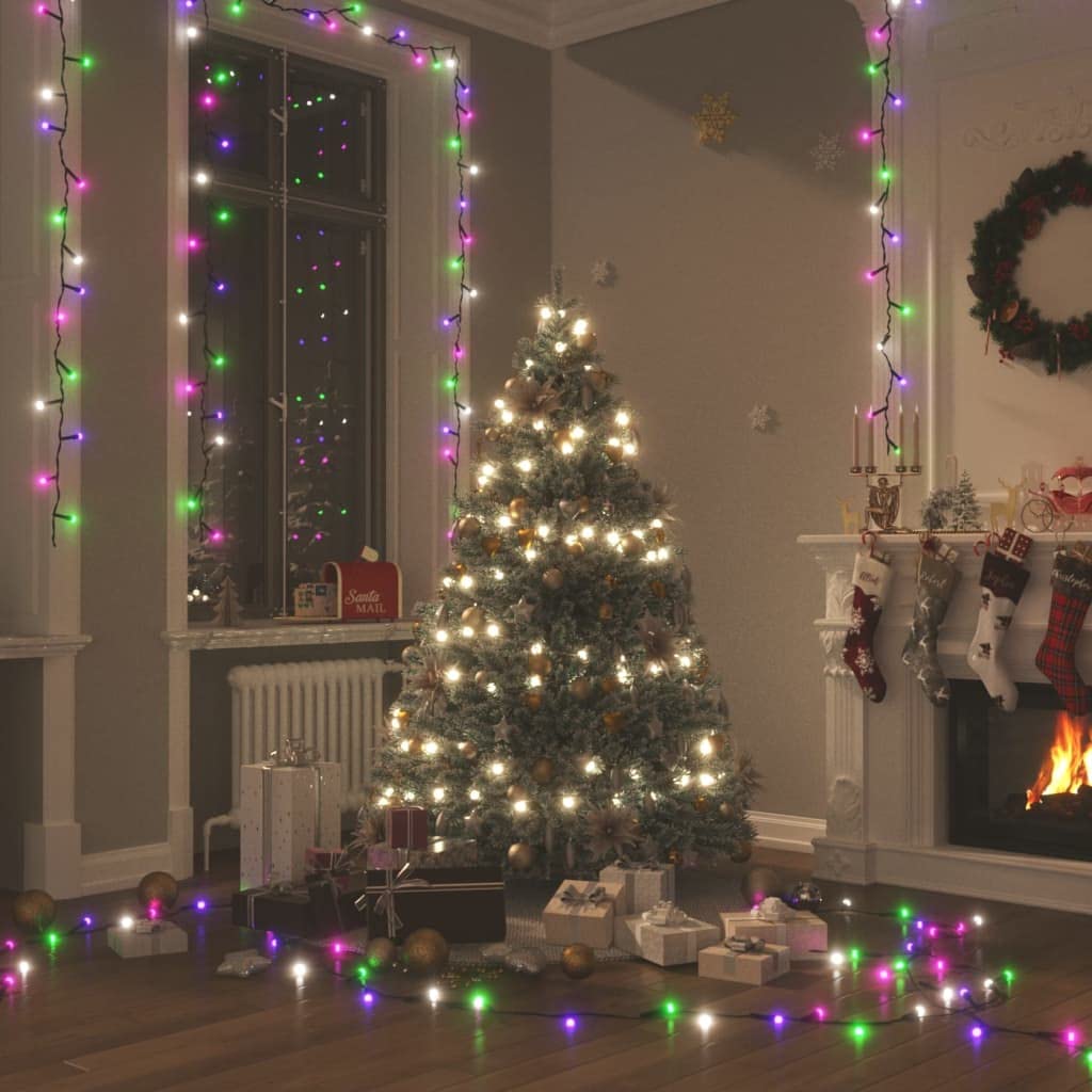 vidaXL LED String Lights - 150 Pastel Multicolor LEDs, USB Powered, 49.2, Model 343202