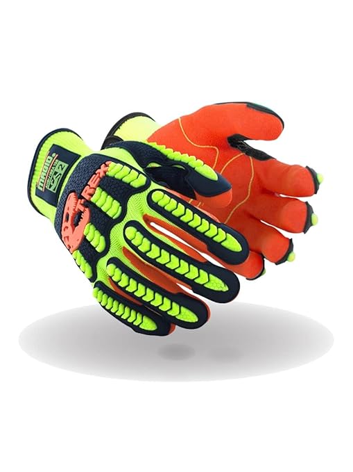 MAGID T-REX Flex Series Sandy Nitrile Coated Impact-Resistant Work Gloves, 1 Pair, Size 12/3XL, TRX500