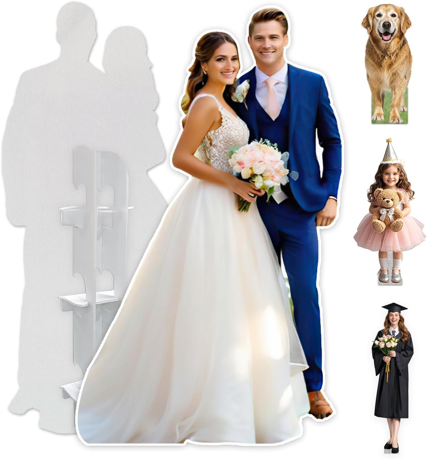 Custom Life Size Cardboard Cutouts, Personalized Photo Standup Cardboard Cutouts with High Resolution | Perfect for Party, Birthday, Wedding, Graduation, or Sports Events Decor (Foamboard - 6 ft)