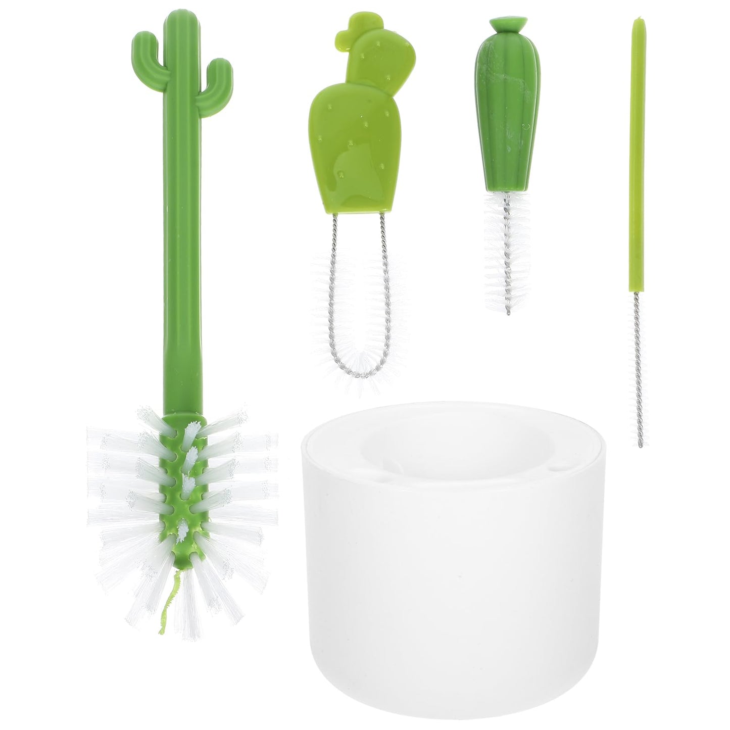NOLITOY Cacti Bottle Brush, Cleaning Replacement Set Includes Bottle Cleaner Straw Brushes Nipple Detail Brush for Newborn Essentials