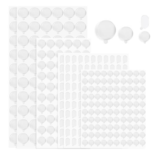 480 PCS Double Sided Tape Adhesive Dots Stickers, Clear Removable Sticky Tack Adhesive Putty, Waterproof No Trace Sticky Dots for Hanging Crafts, Photo Stickers, Wedding and Holiday Decorations