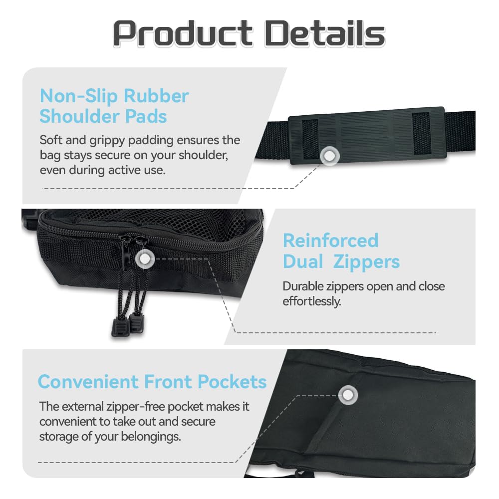 Portable Oxygen Shoulder Bag for A, B(M6), C(M9), D, M2, Ml6, M7 Size Oxygen Cylinders, Durable Oxford Material with Mesh Viewing Window, Portable Oxygen Tank Holder Bag for Travel, Storage, and Carry