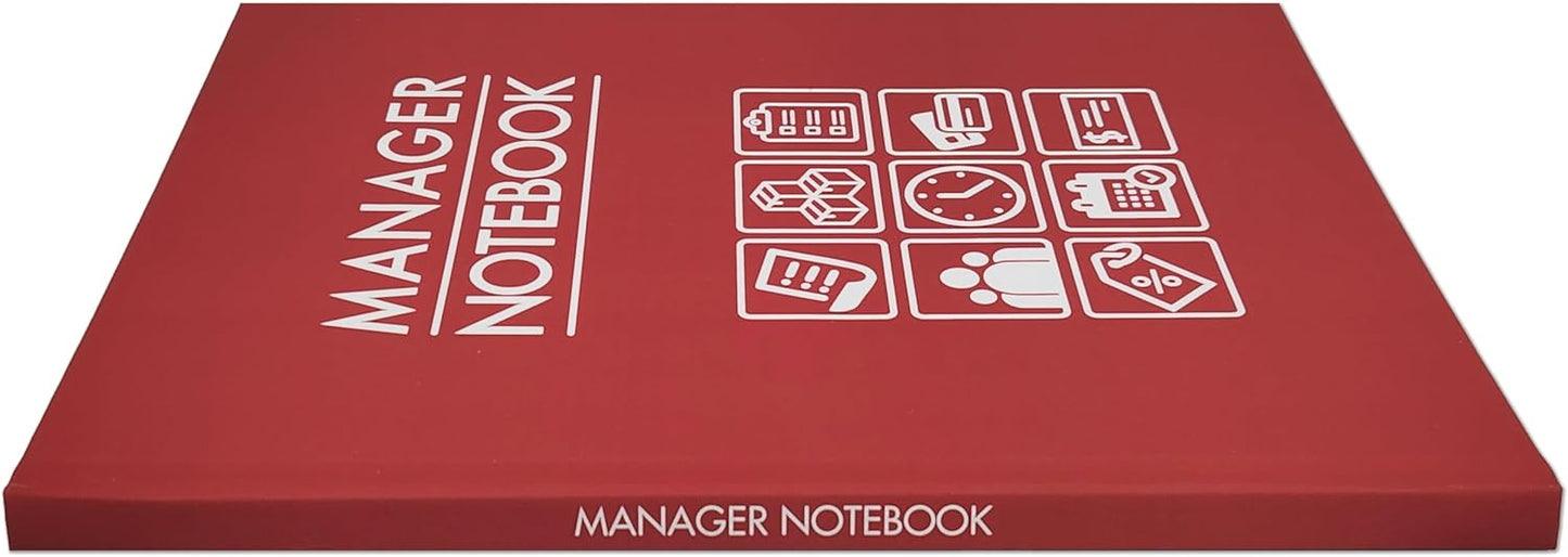 BookFactory Manager Notebook Manager's Log Book Planner Management Logbook, Laminate Hardbound 100 Pages 8.5" x 11" (Made in USA)