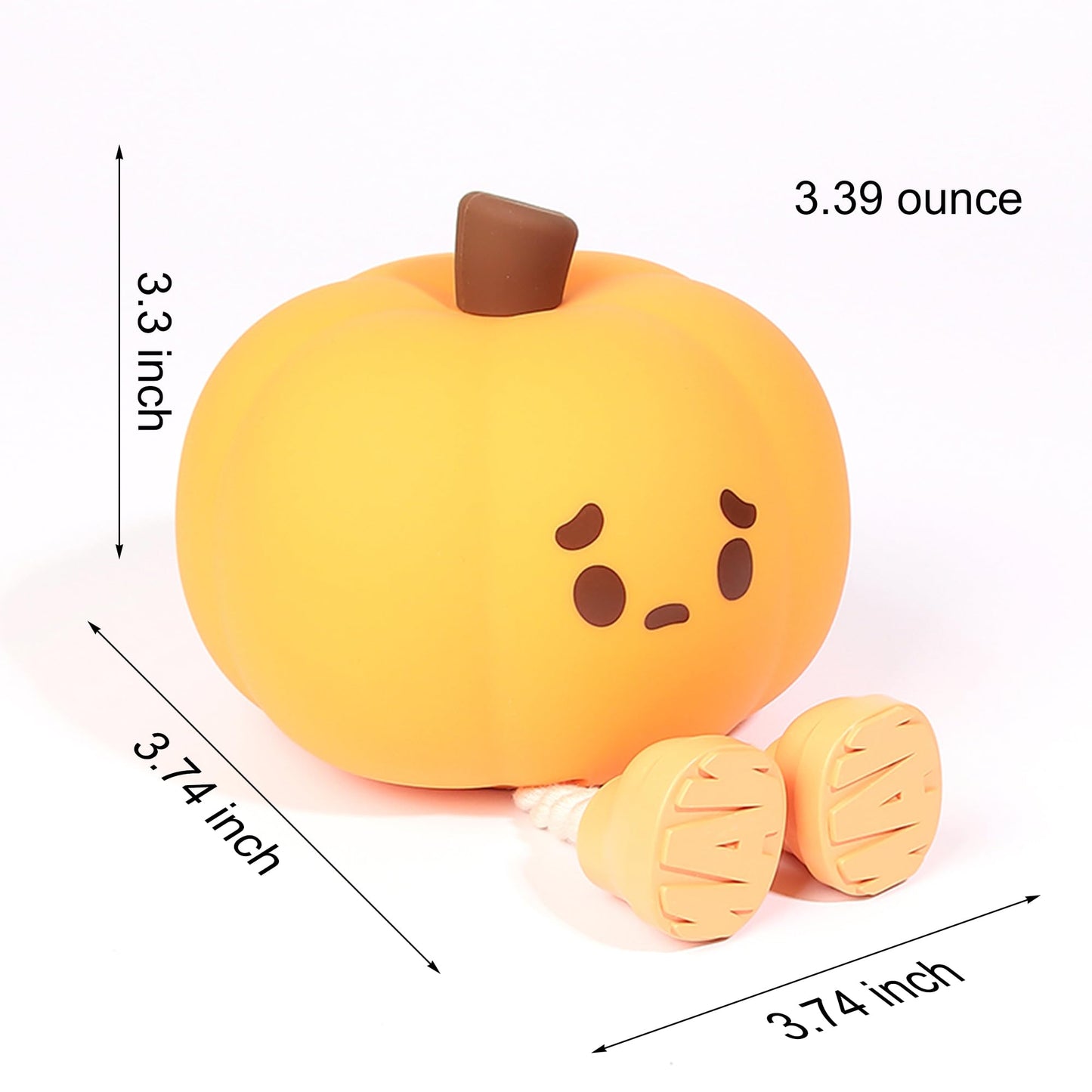 Cute Pumpkin Led Night Light  3 Level Dimmable Nursery Nightlight  Silicone Soft Light Lamp Gift  Rechargeable Bedroom Touch Lamp For Breastfeeding  Kids  Girl  Boy  Halloween Decor (Pumpkin Shape)