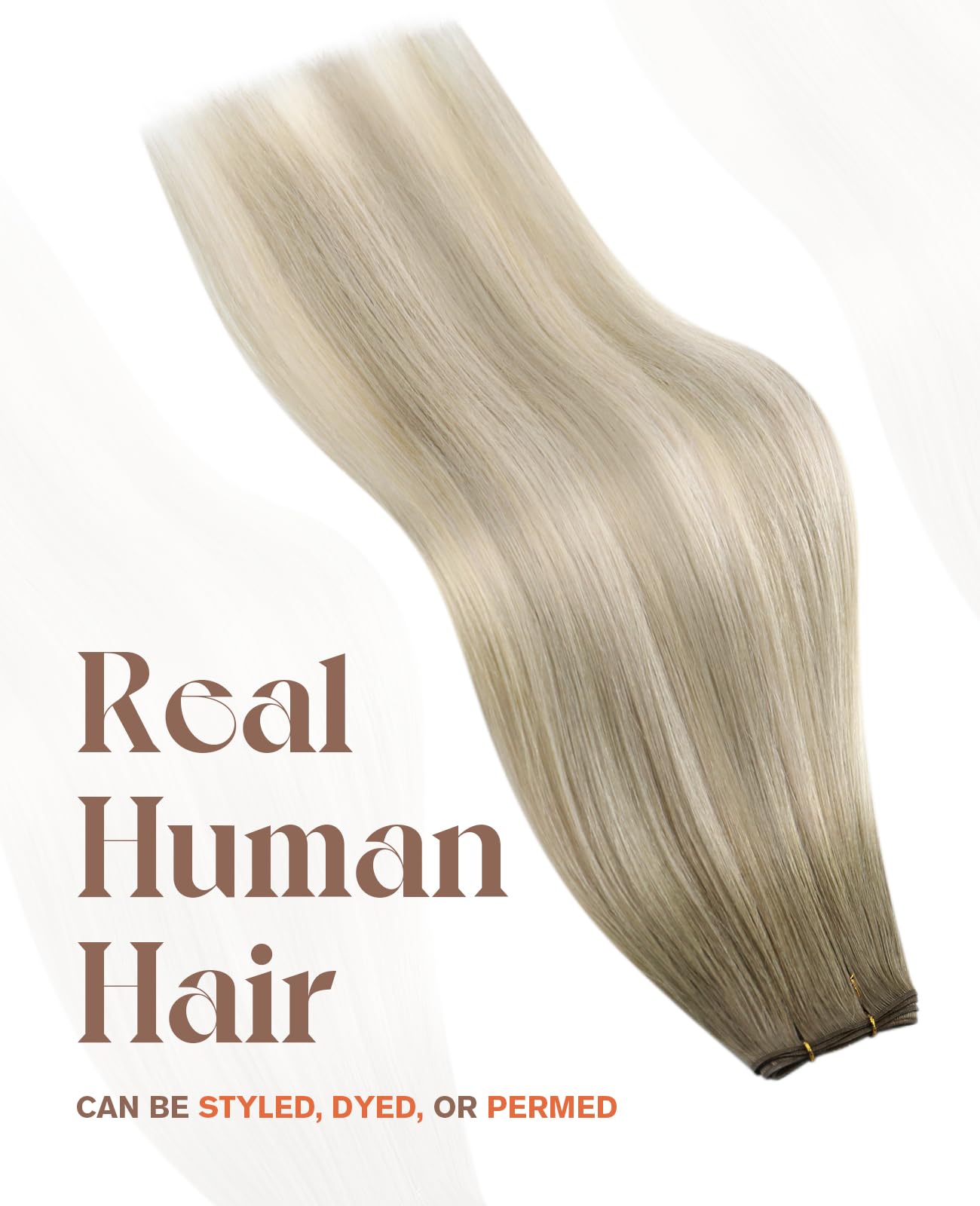 Sunny Hair Genius Weft Human Hair Extensions Ombre Blonde Human Hair Extensions Sew In Hand Tied Genius Weft Extensions Human Ha
