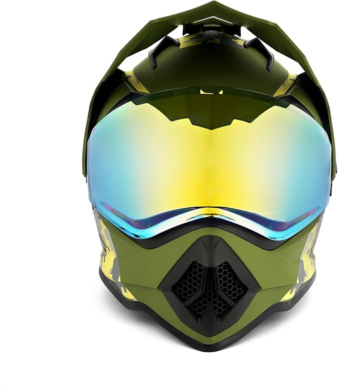 Orthrus Youth Kids Motorcycle Helmet, DOT Certified Full Face Dirt Bike Helmets for Off-Road ATV Street Riding Motocross B...