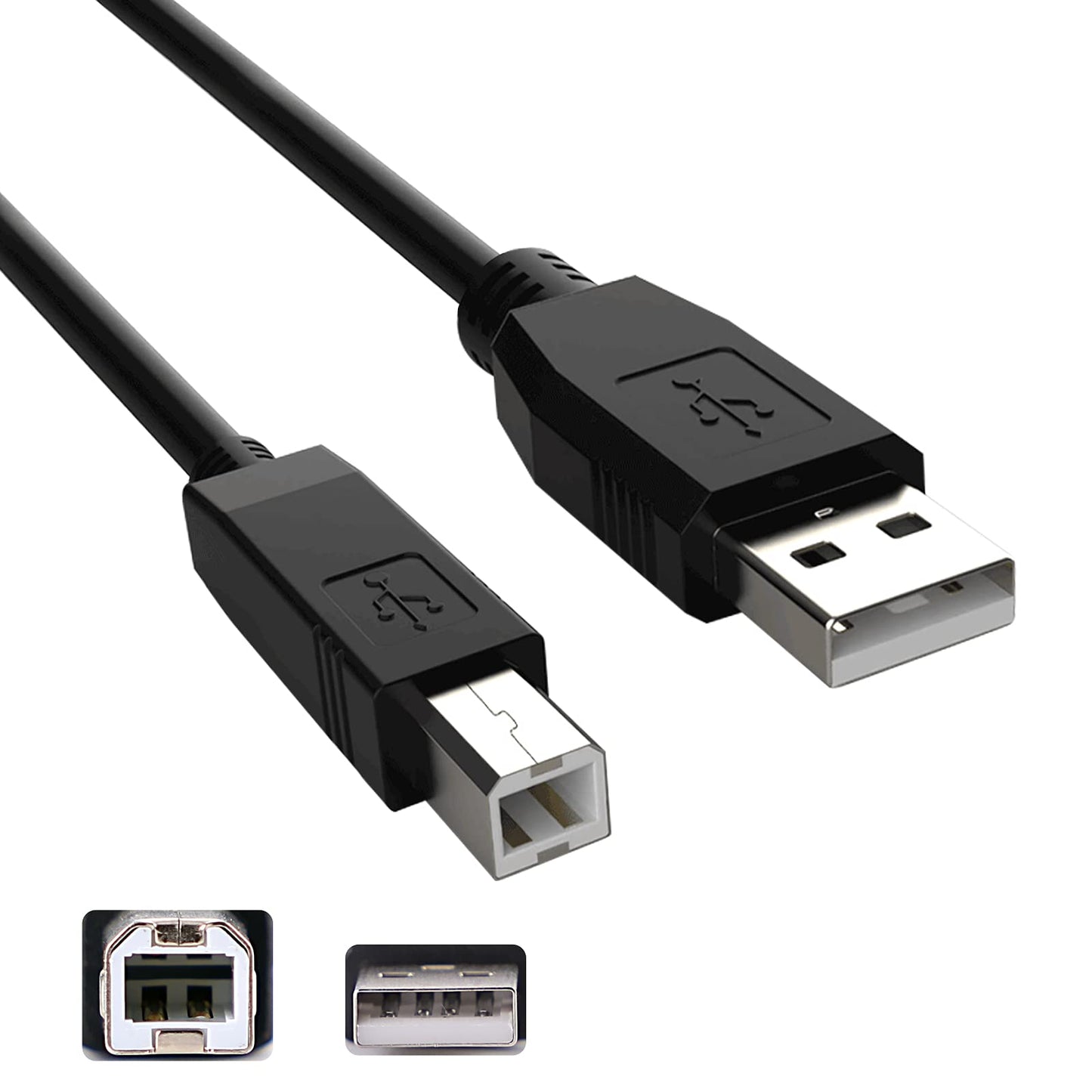 Inovat Replacement 10Ft Usb A Male To B Male Cable Cord Data Transfer Host Cable Cord For Blue Snowball Mic Microphone