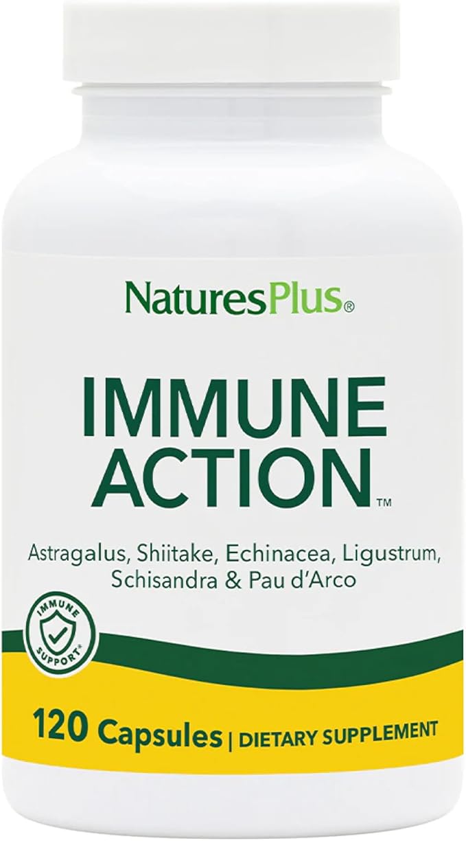 NaturesPlus Immune Action - 120 Capsules - Vegan, Gluten Free - 120 Servings