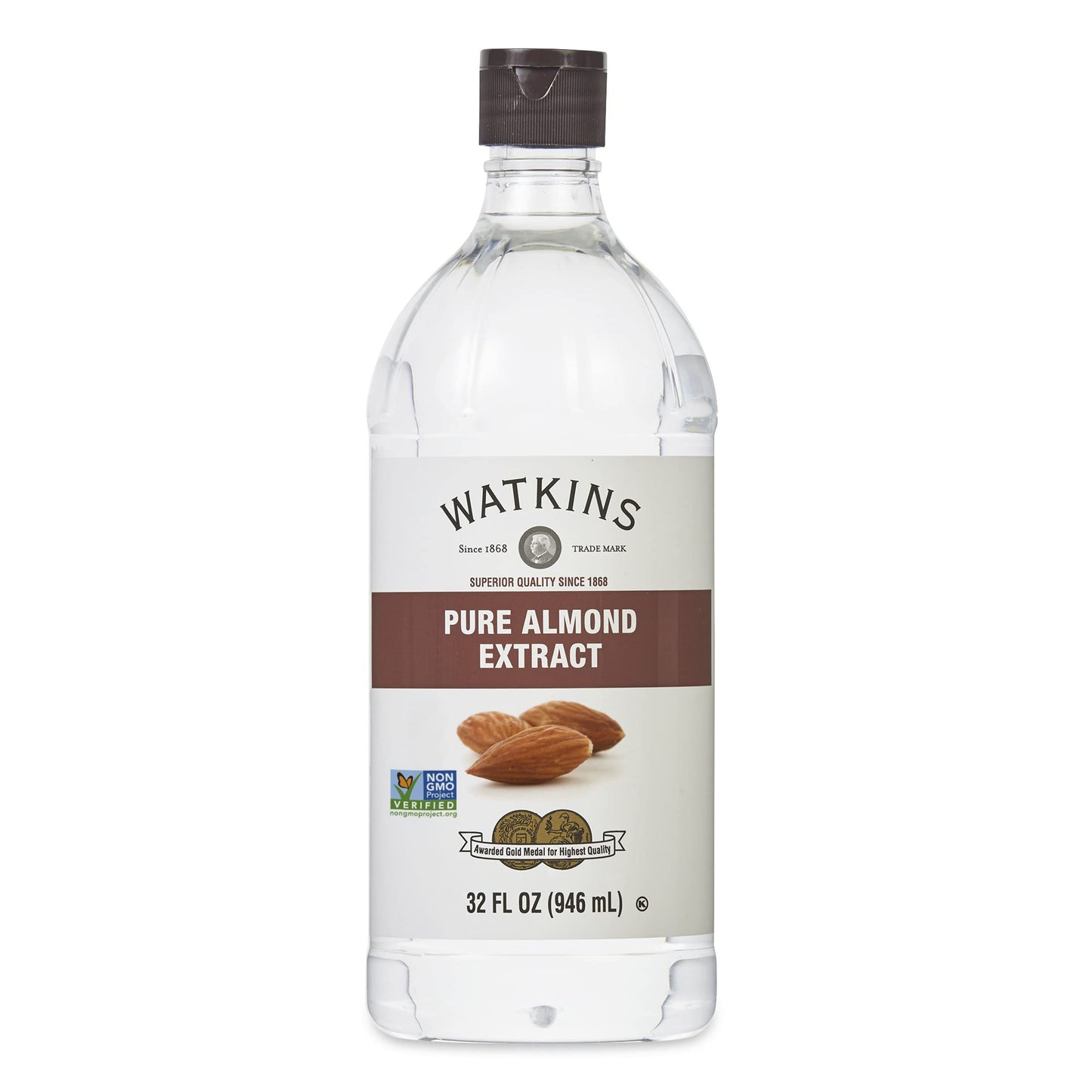 Watkins Pure Almond Extract  32 fl. oz. Economy Sized Bottle  1 Count (21903)