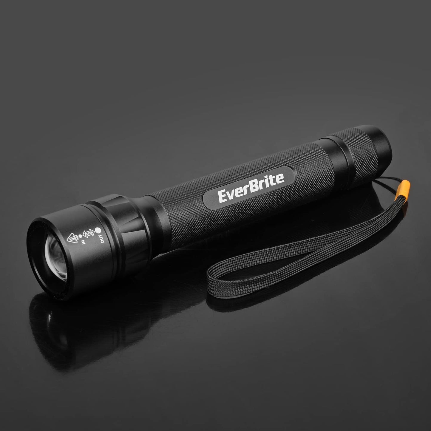 EverBrite Tactical Flashlight, 600 Lumen Zoomable, 4 Light Modes, Aluminum, Includes 3C Alkaline Batteries
