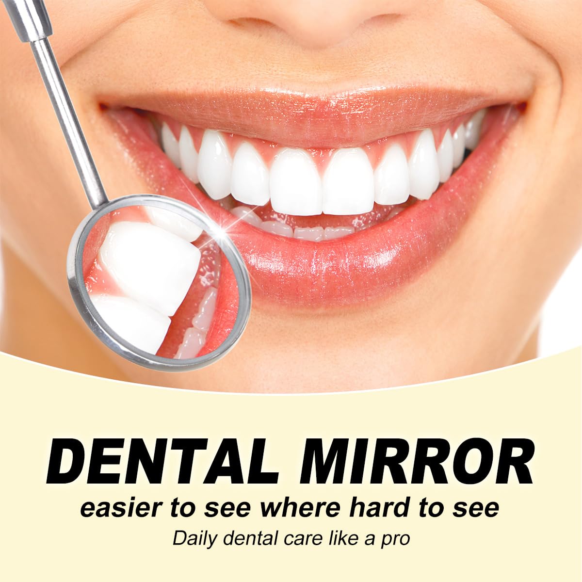G.CATACC Dental Mirror, Stainless Steel Dentist Tool for Teeth Cleaning Mouth Inspection Mirror with Storage Box
