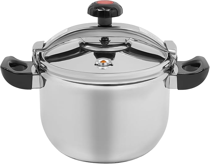 11.6QT Stainless Steel Pressure Cooker, 60Kpa Large Steamer Cooking Pressure Canner, Safety Valves, Compatible with Induction and Gas Stovetops for Family or Commercial