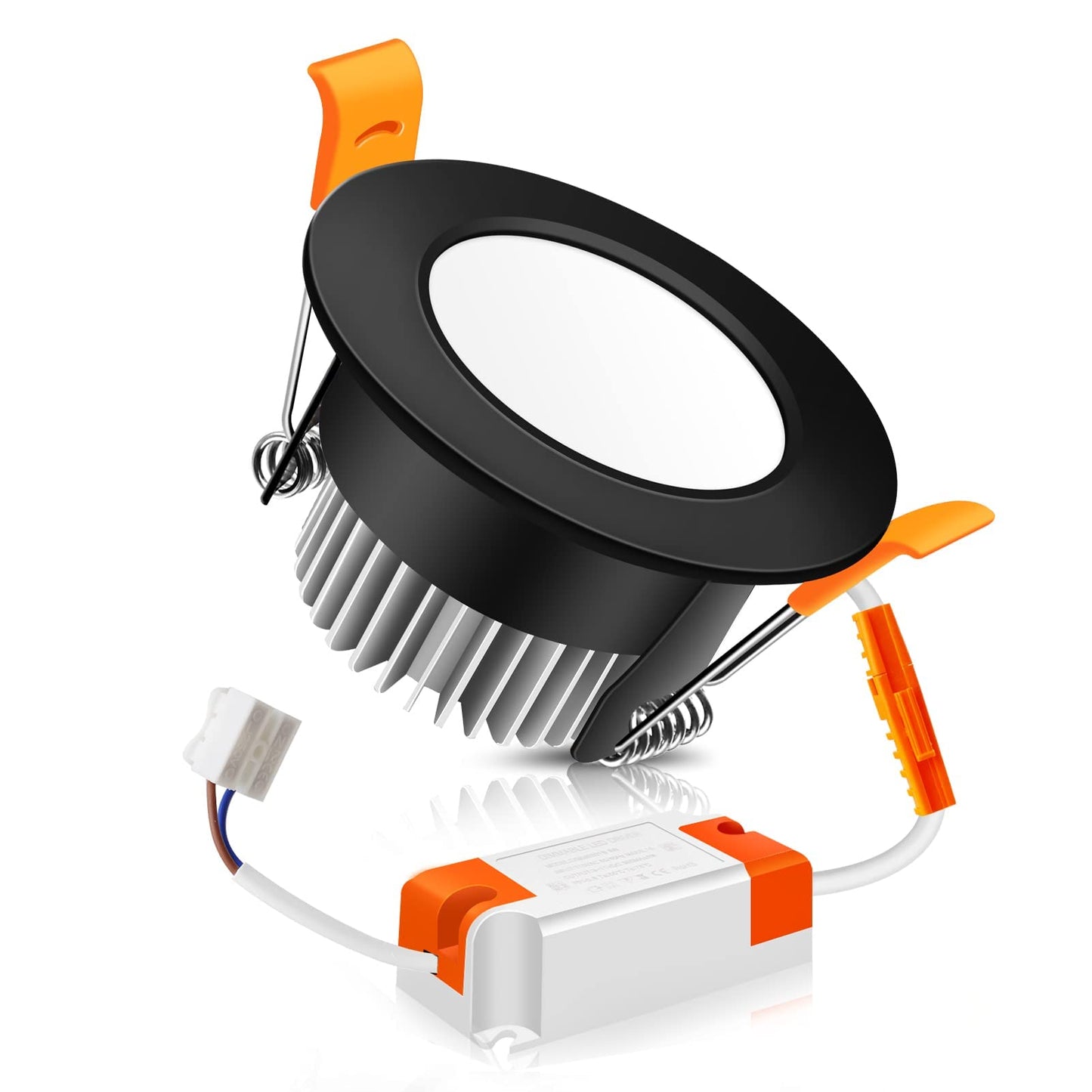Ledlightsworld 2 Inch Dimmable Led Recessed Downlight, 3W (35W Equivalent), 3000K Warm White, Black, Aluminum, Model Btd-Ww