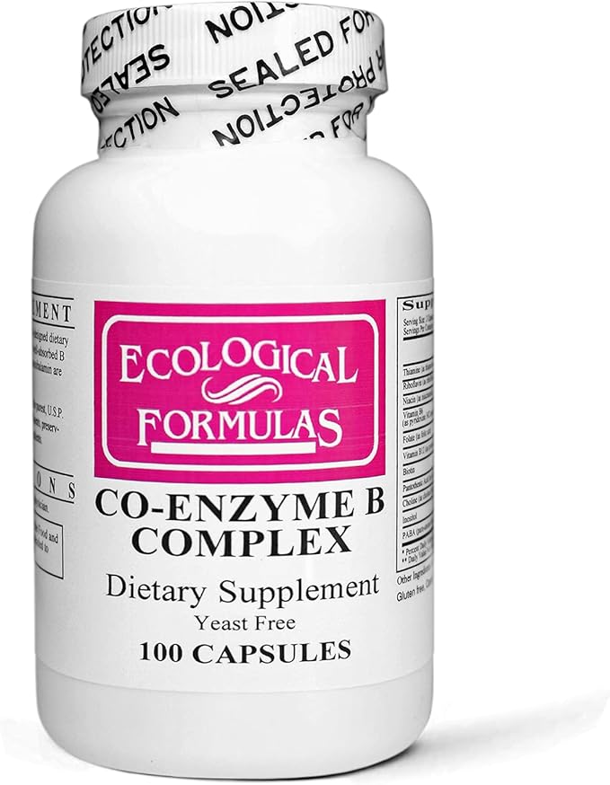 Ecological Formulas Co-Enzyme B Complex Capsules, Creamy White, 100 Count, 522021