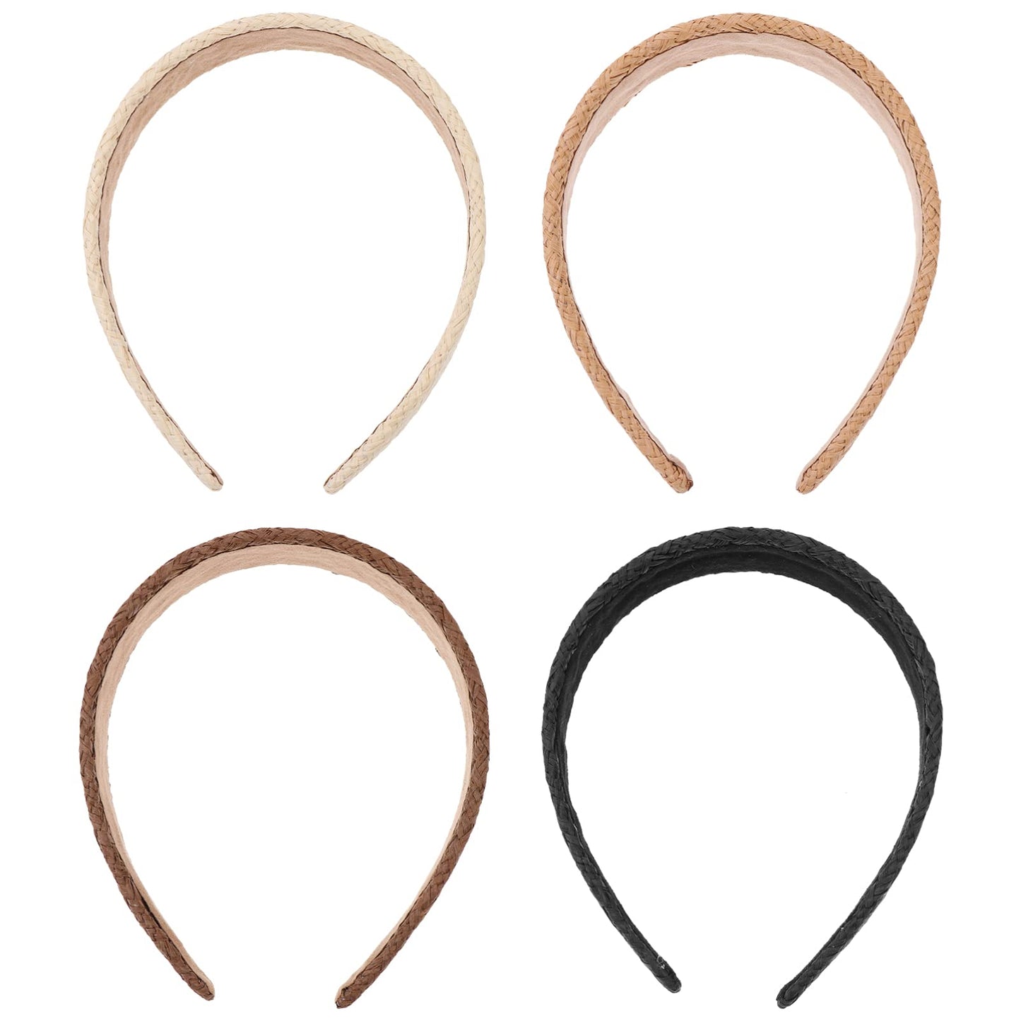 Lurrose Women Hair Hoop Hairband Turban Headband Rattan Hair Hoop Wash Face Bathroom Headband Headdresses For Girls Women 4pcs