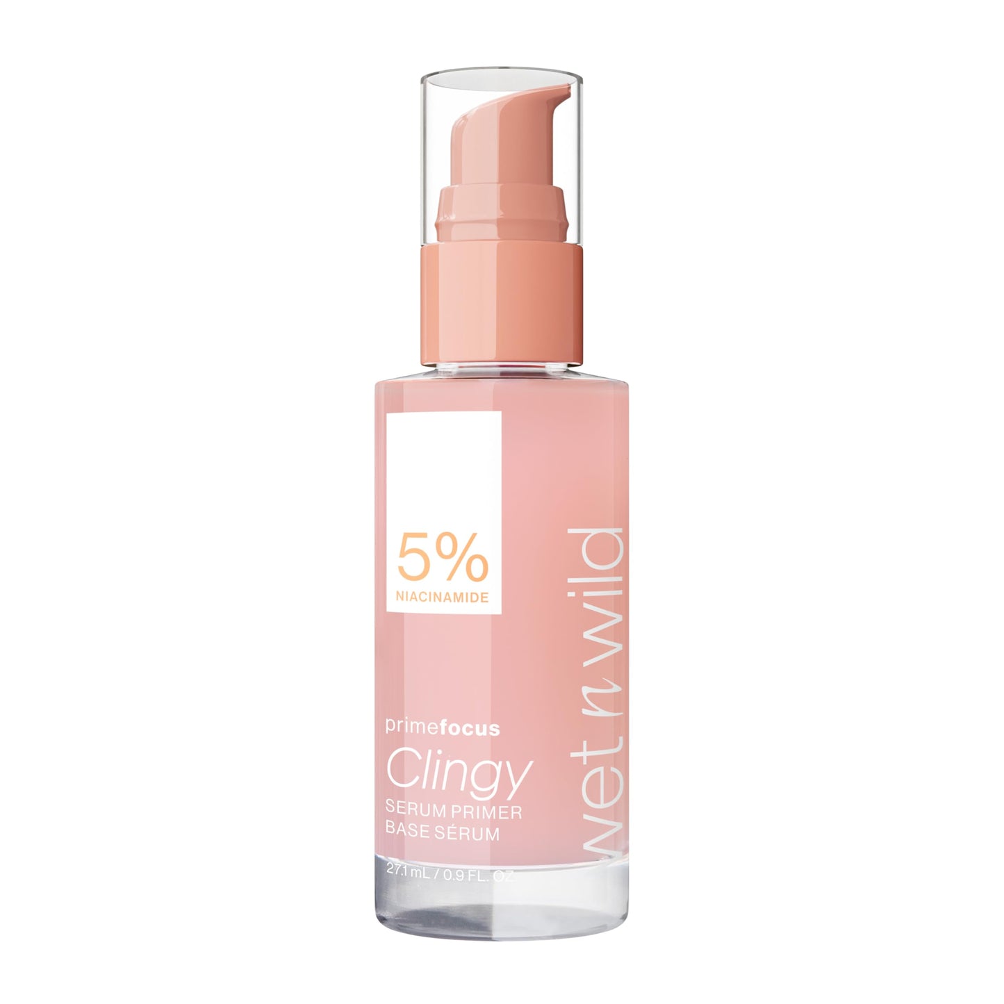 wet n wild Prime Focus Clingy Serum Primer, Hydrating & Brightening with 5% Niacinamide & 8% Glycerin, Long-Lasting 16-Hour Wear