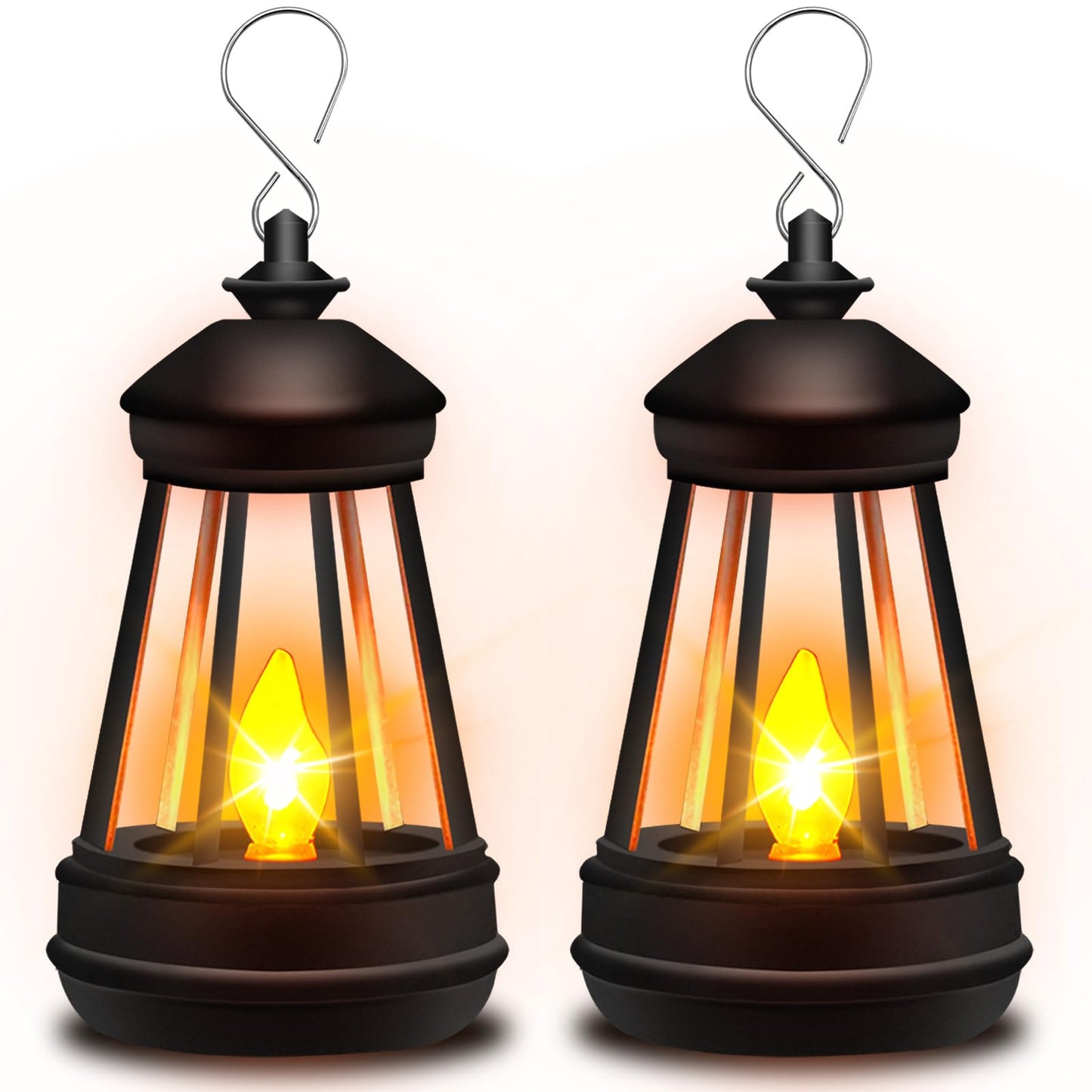 Mini Solar Lantern Lights Replacement For Outdoor Statue  Small Hanging Lantern Replacement  Waterproof Garden Decor Outdoor Lighting Decorative Lights For Yard Patio Lighting  Warm White  2 Pack