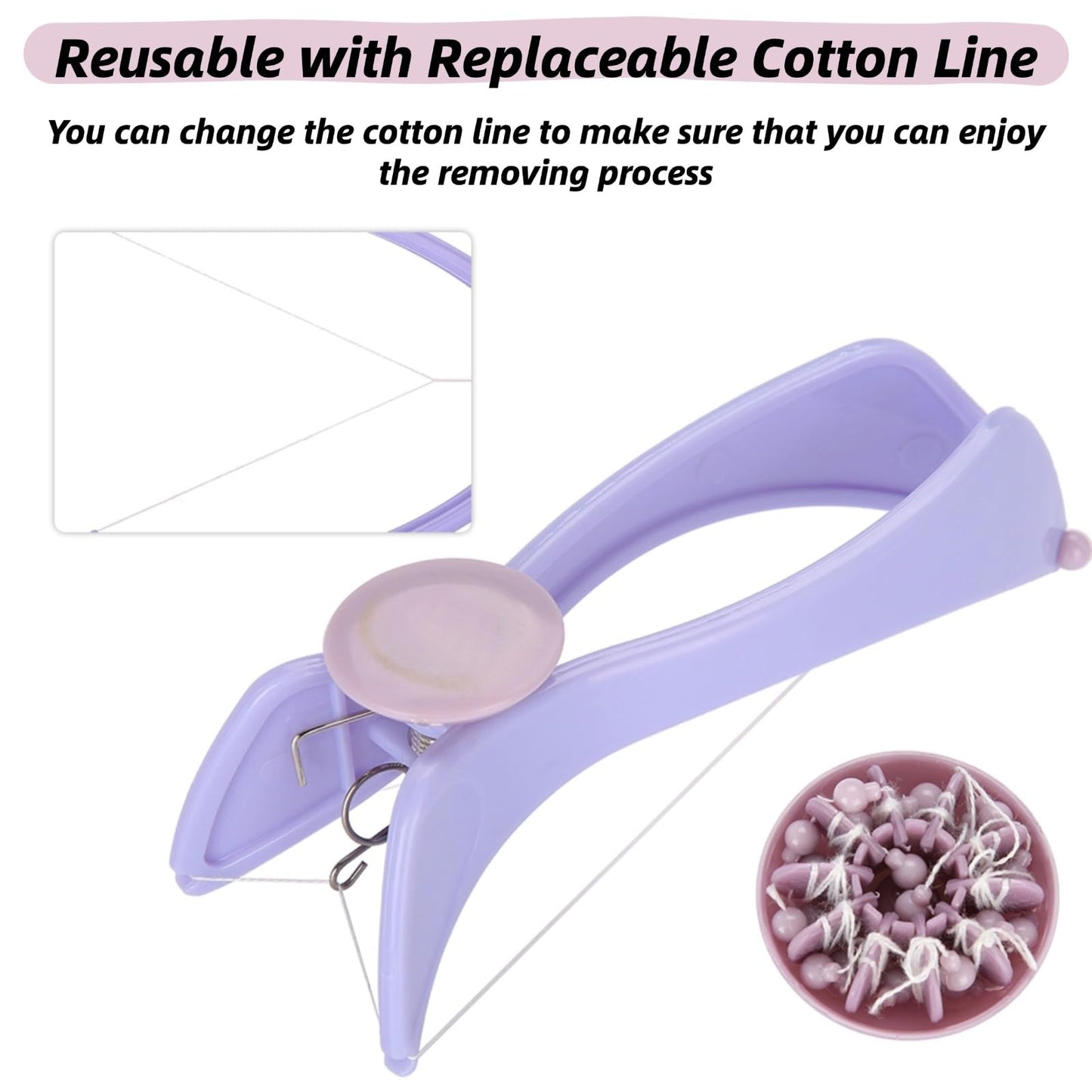 EIMSOAH Facial Hair Removal for Women, with Threading Removal Tool, Portable Size for Facial, Neck Hair (Glasses Box)