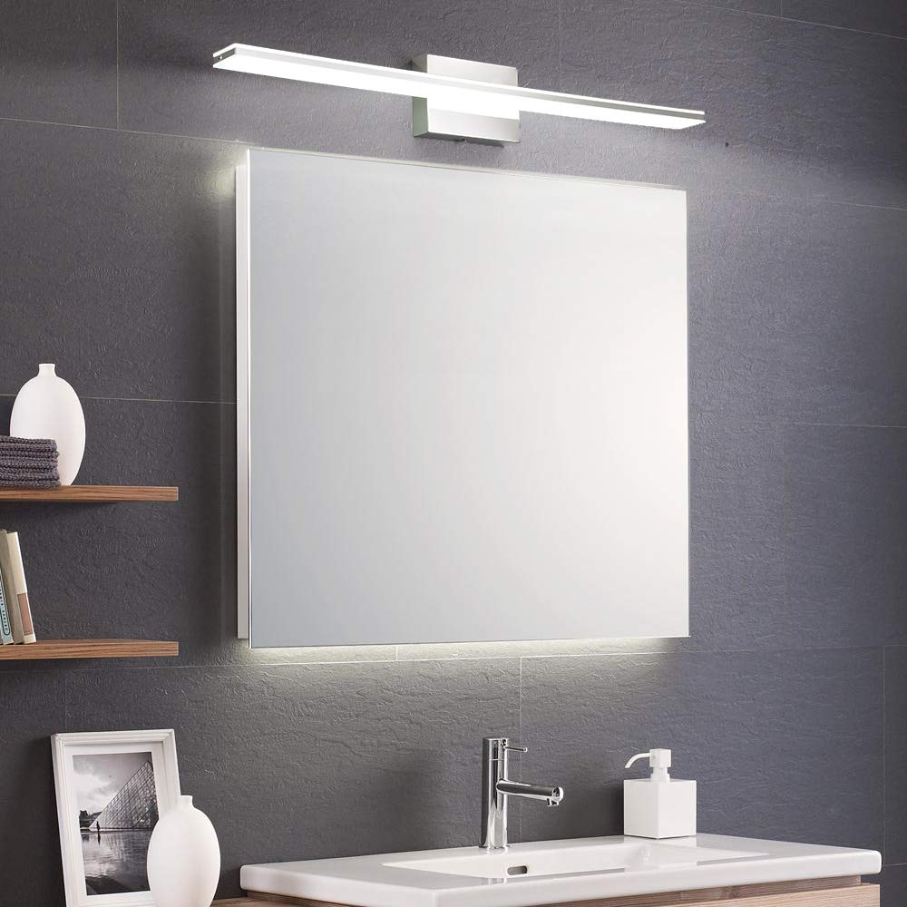 Brivolart Modern Vanity Light Bar 16W Chrome 32 Metal Led Fixture For Bathroom & Bedroom, Model 6420, 6000K