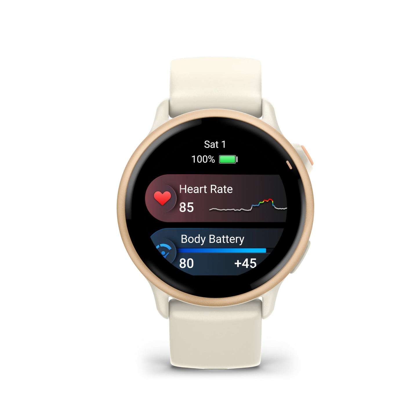 Garmin vívoactive® 6, Health and Fitness GPS Smartwatch, AMOLED Display, Up to 11 Days of Battery, Metallic Pink Dawn with Bone Band