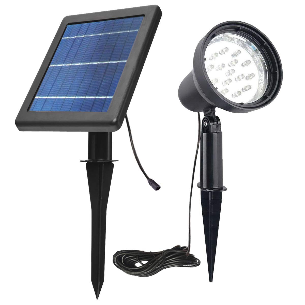 Sunlong Solar Spotlights - Waterproof Led Security Light, 1X Spot, White, Model Rls015, Automatically Activates At Dusk To Dawn