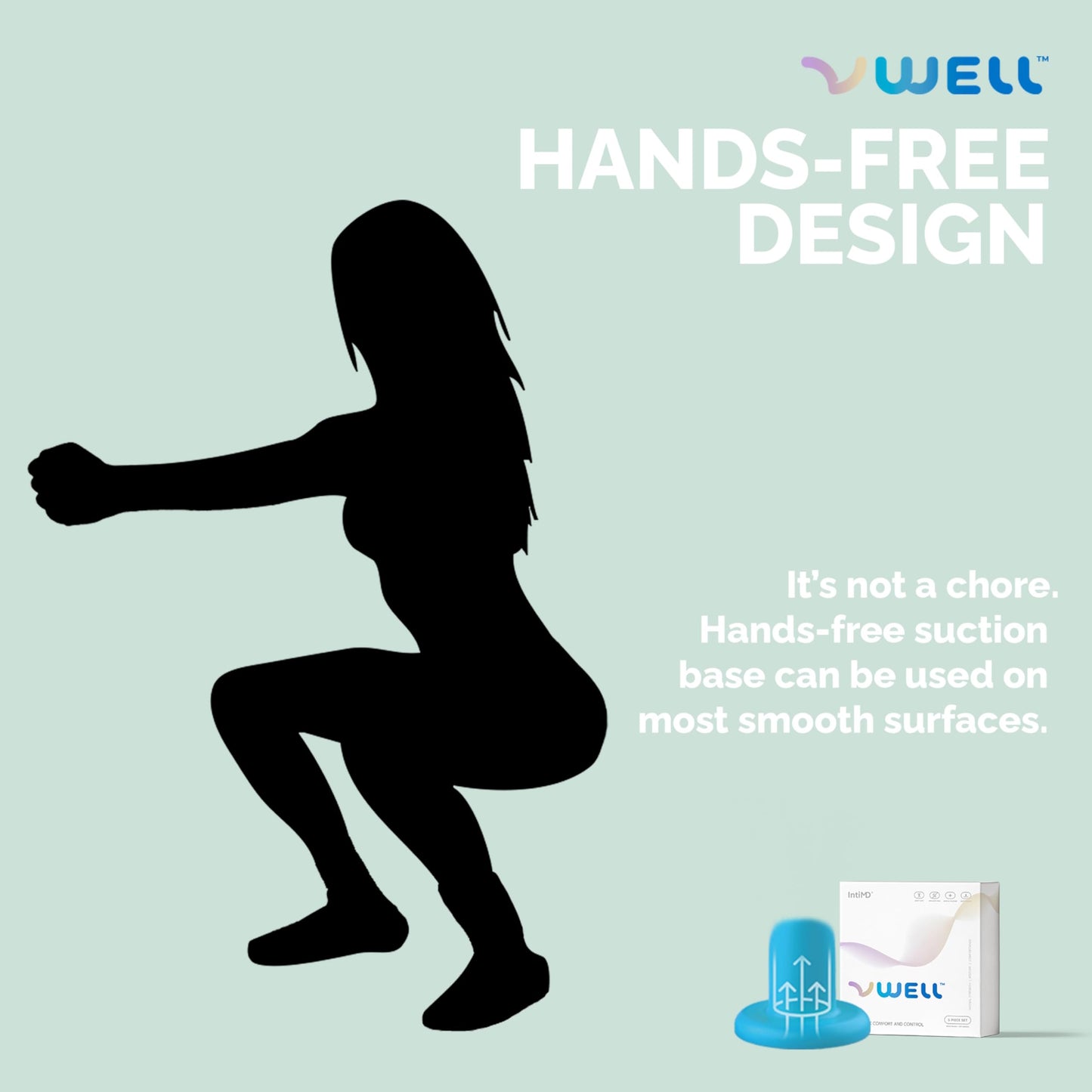 VWELL Silicone Wands Set Hands-Free Suction Tapered Medical Silicone (Complete 5 Kit System)