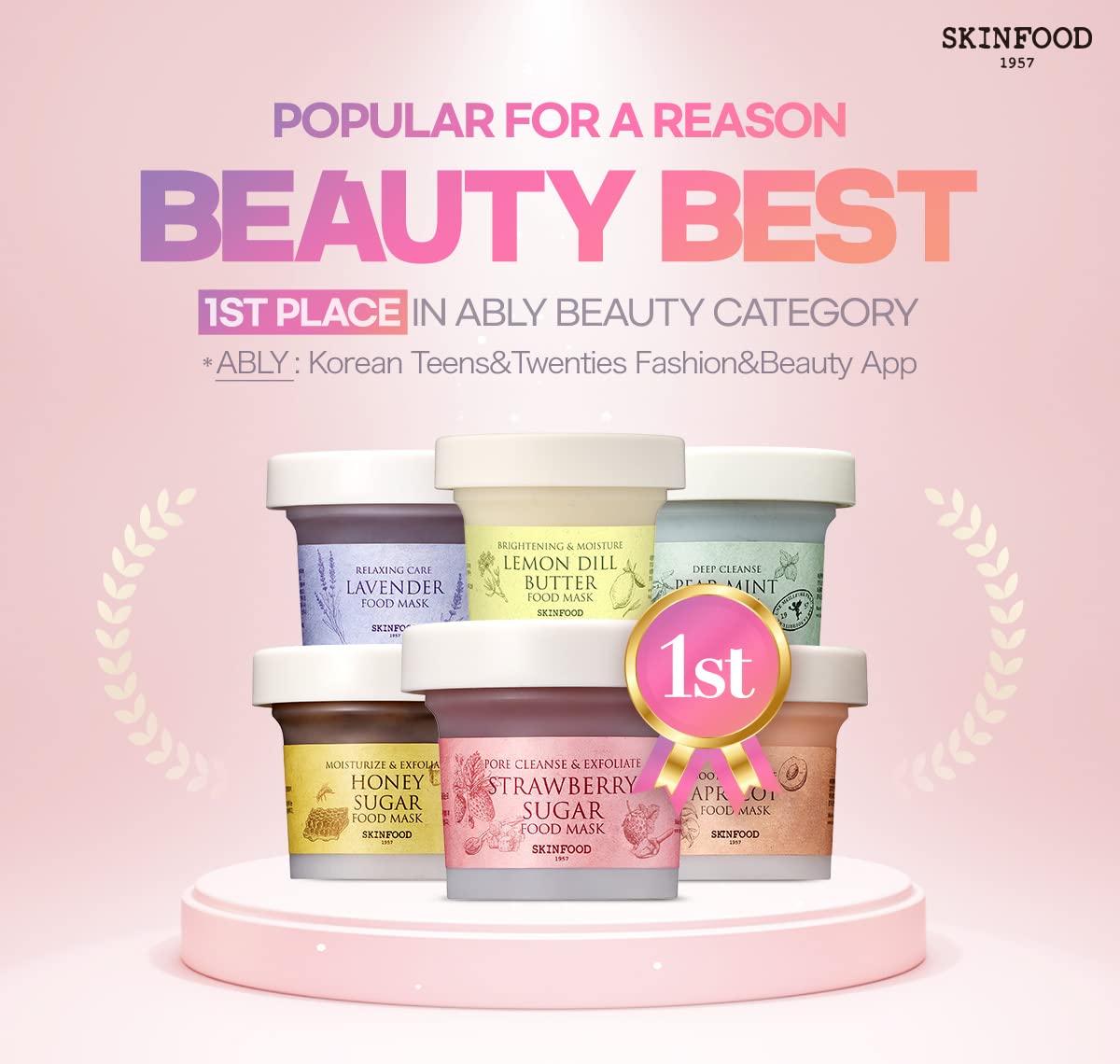 SKINFOOD Mask Honey Sugar 120g - Facial Pore Cleanser, Nourishing & Firming Skin Exfoliator - Wash Off Face Masks w/Melting Suga