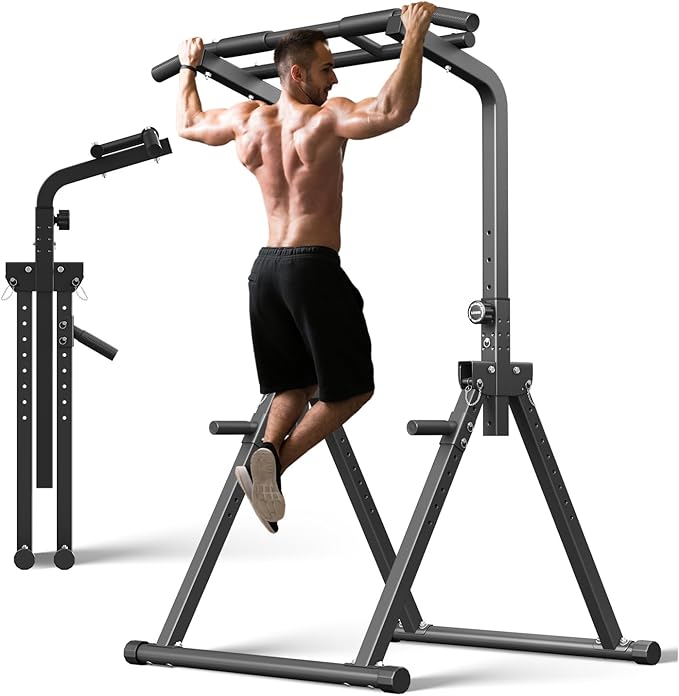 ZENOVA Pull Up Bar Dip Station Multi-Function Strength Training Equipment for Men Women Muscle Building 330/400 LBS Weight...