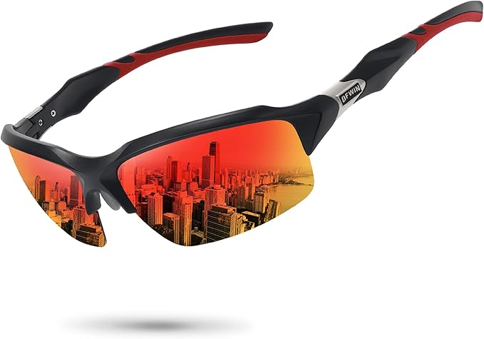 Ofwin Polarized Sports Sunglasses for Men Women Wrap Around Half Frame Cycling Fishing Bike Running Sun Glasses UV Protection