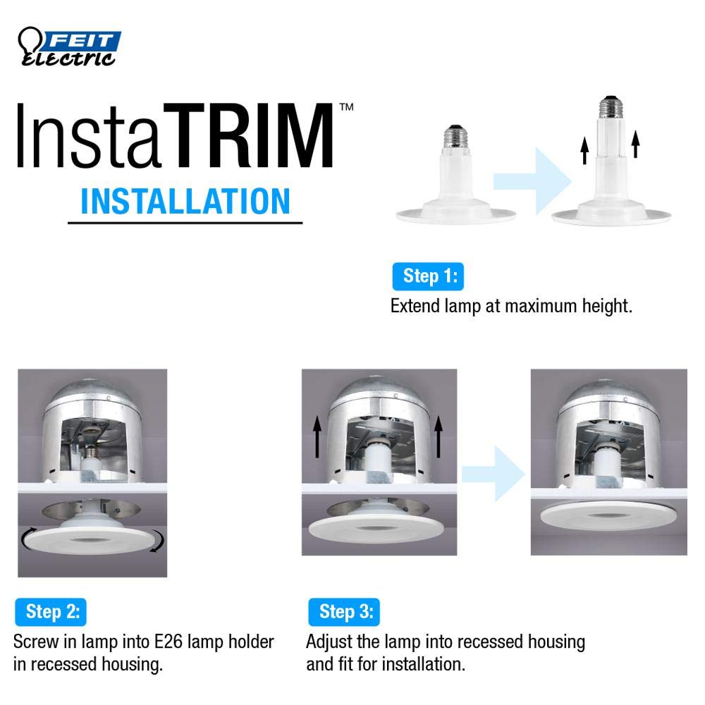Feit Electric Led Downlight, 4 Recessed, 2700K Soft White, Dimmable, 540 Lumen, Aluminum, 8-Pack