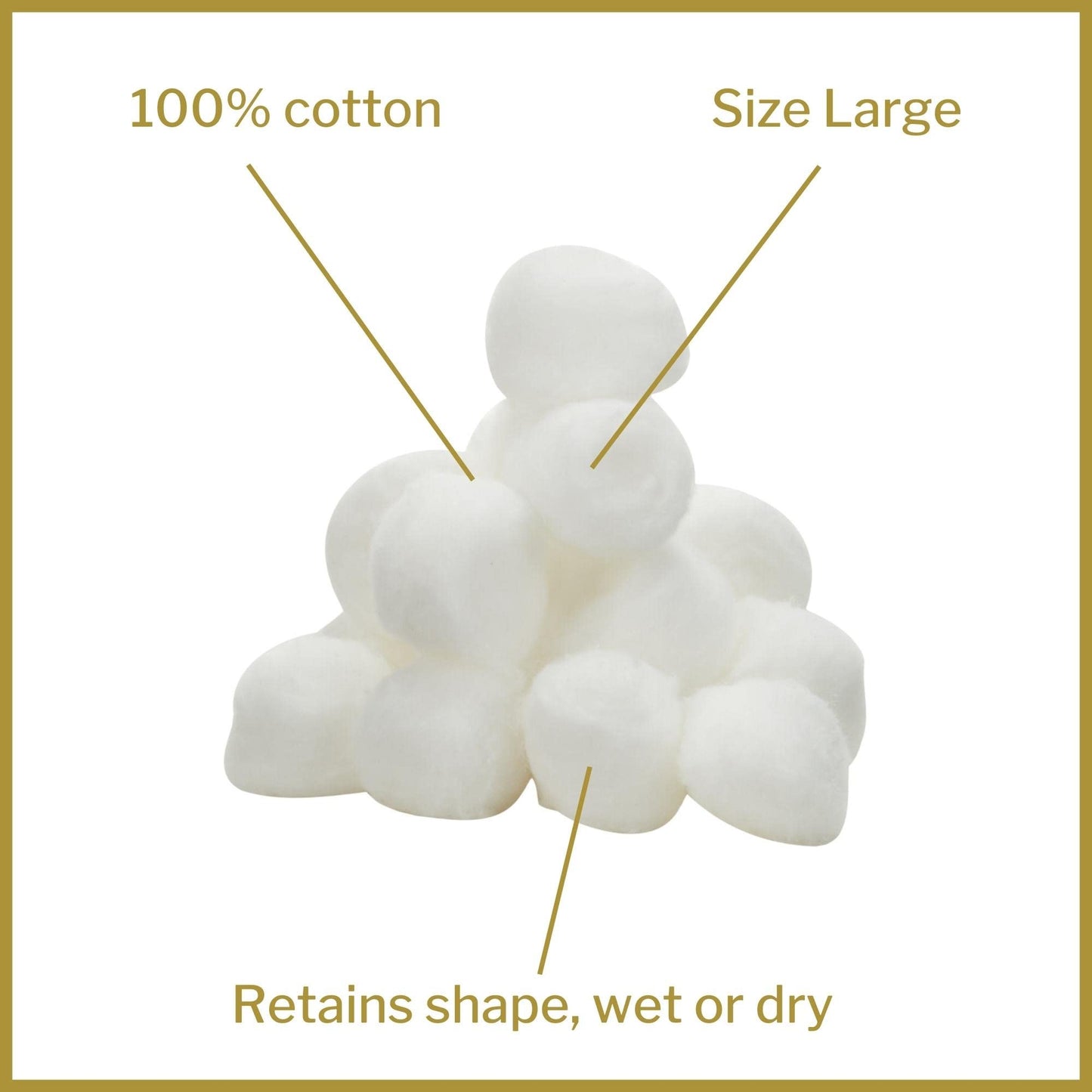 McKesson Cotton Balls, Non-Sterile, Maximum Absorbency, Large, 1000 Count, 2 Packs, 2000 Total
